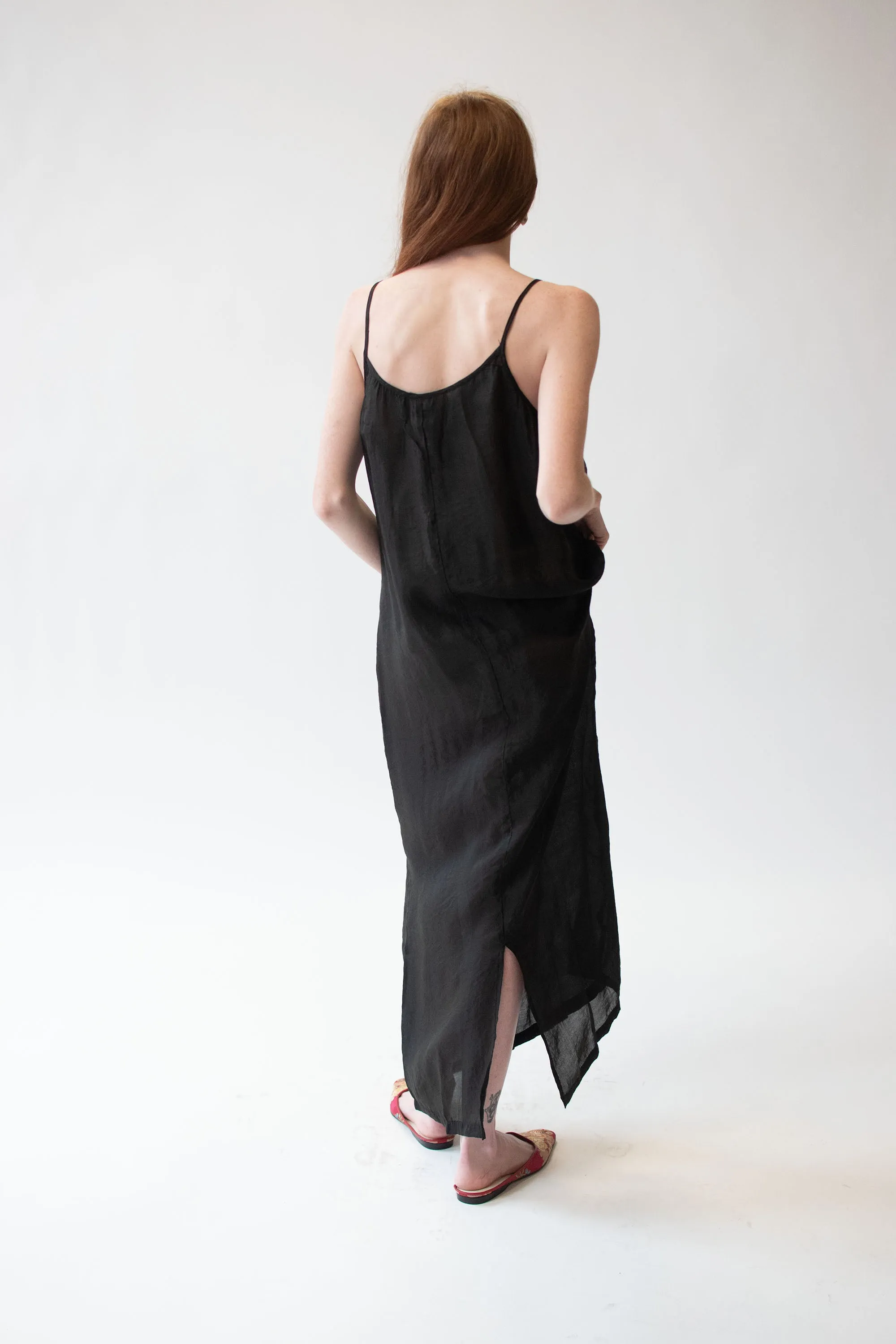 1990s Black Slip Dress