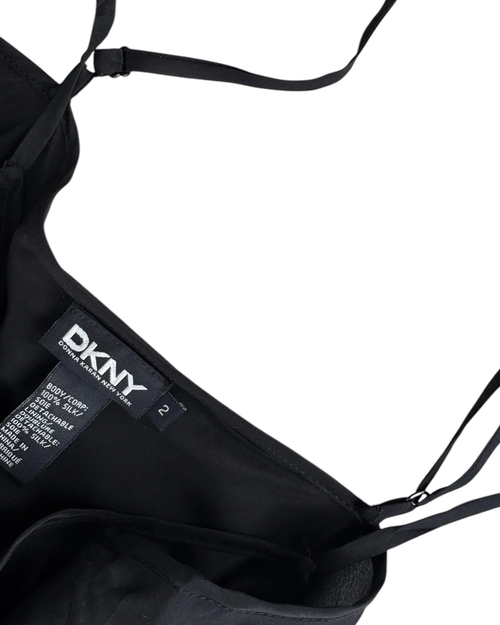 1990´S DKNY BLACK SLIP DRESS