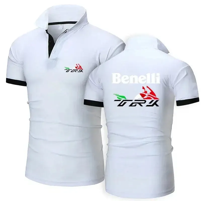 2024 Benelli TRK 502X Men's New Summer Polo Shirt Printing Casual High Quality Cotton Short Sleeves Harajuku Classic Top T-shirt