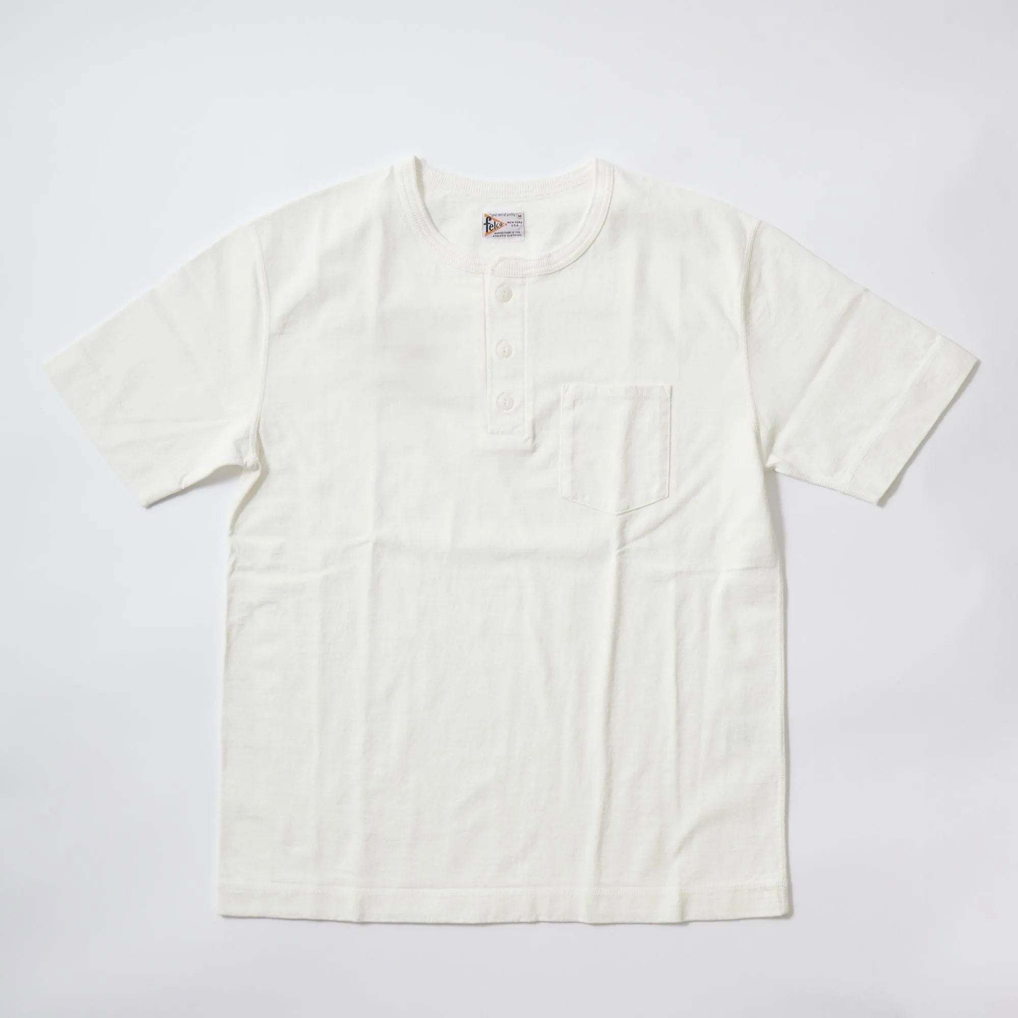 [24SS NEW]FELCO S/S HENLEY NECK POCKET-T 16/RUFFYJERSEY - 2 COLORS