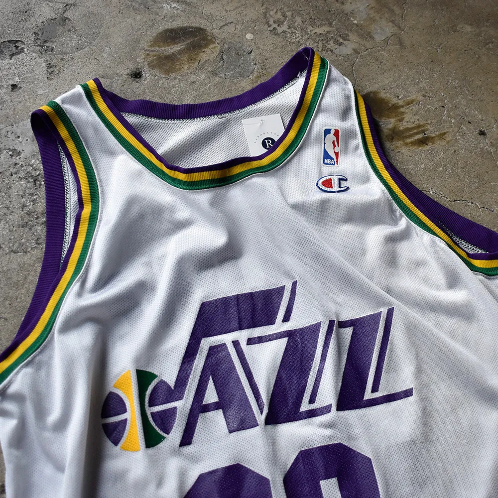 90's Champion NBA “Utah Jazz“ Karl Malone ゲームシャツ USA製 240625