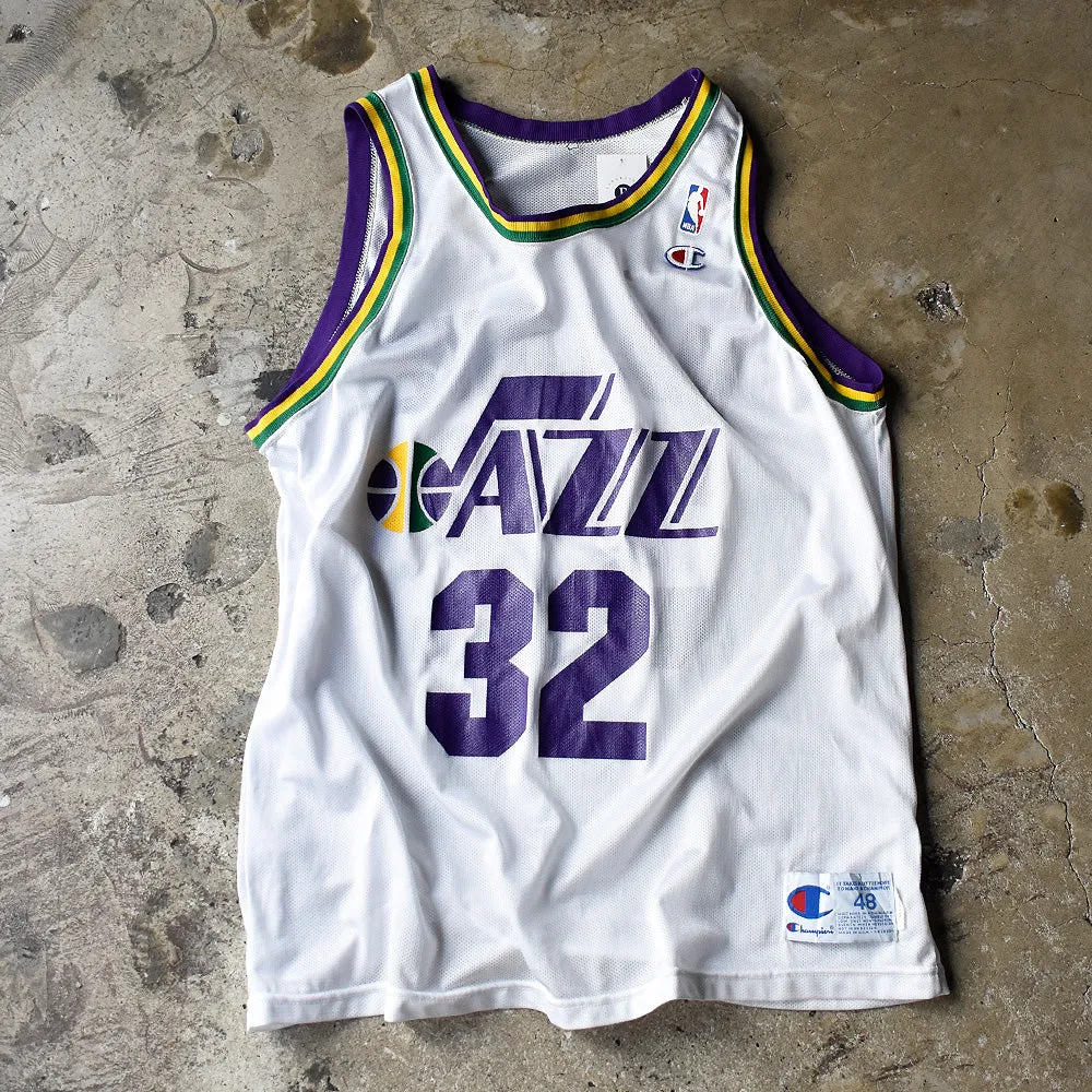 90's Champion NBA “Utah Jazz“ Karl Malone ゲームシャツ USA製 240625