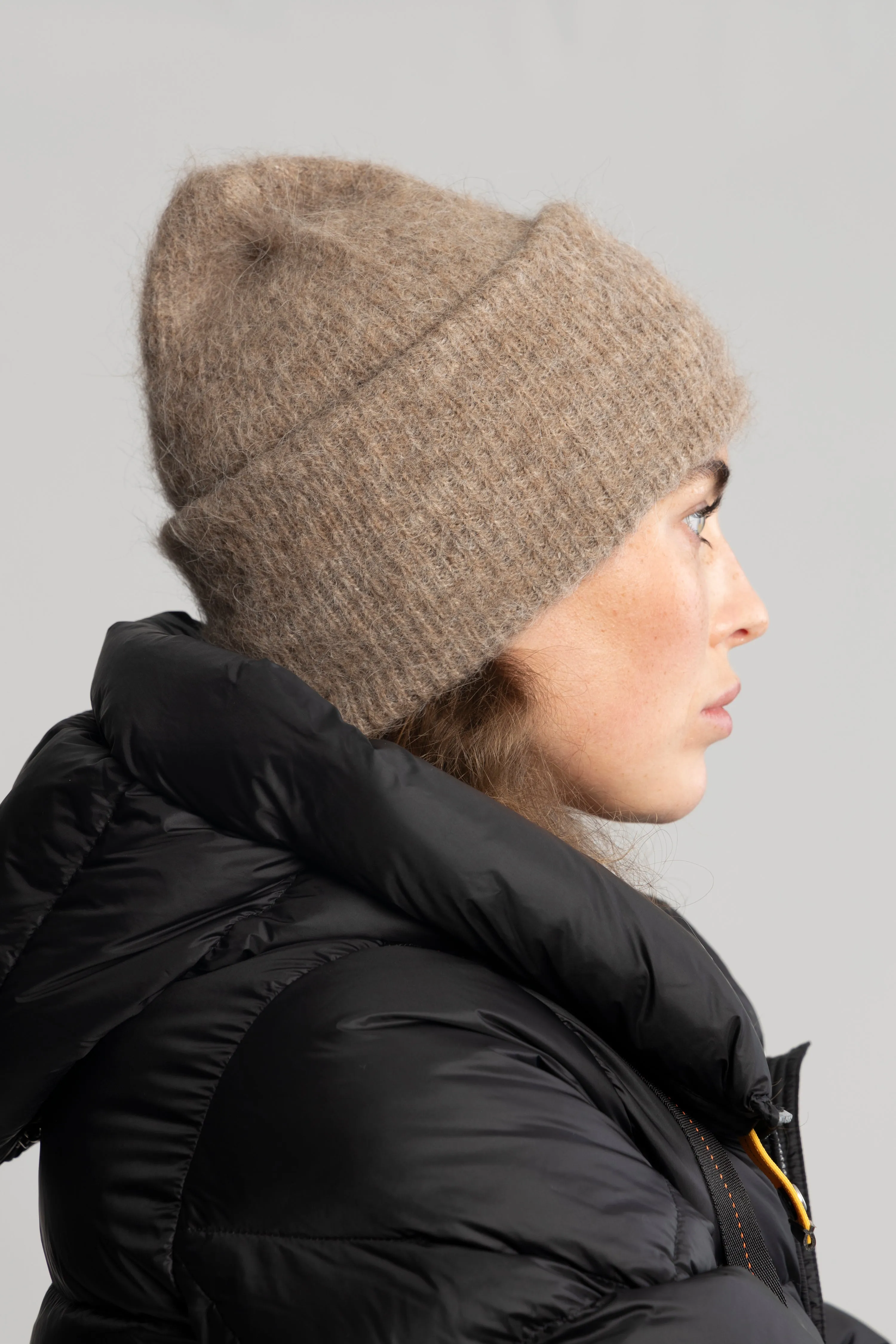 Aba Rib Beanie - Dark Sand