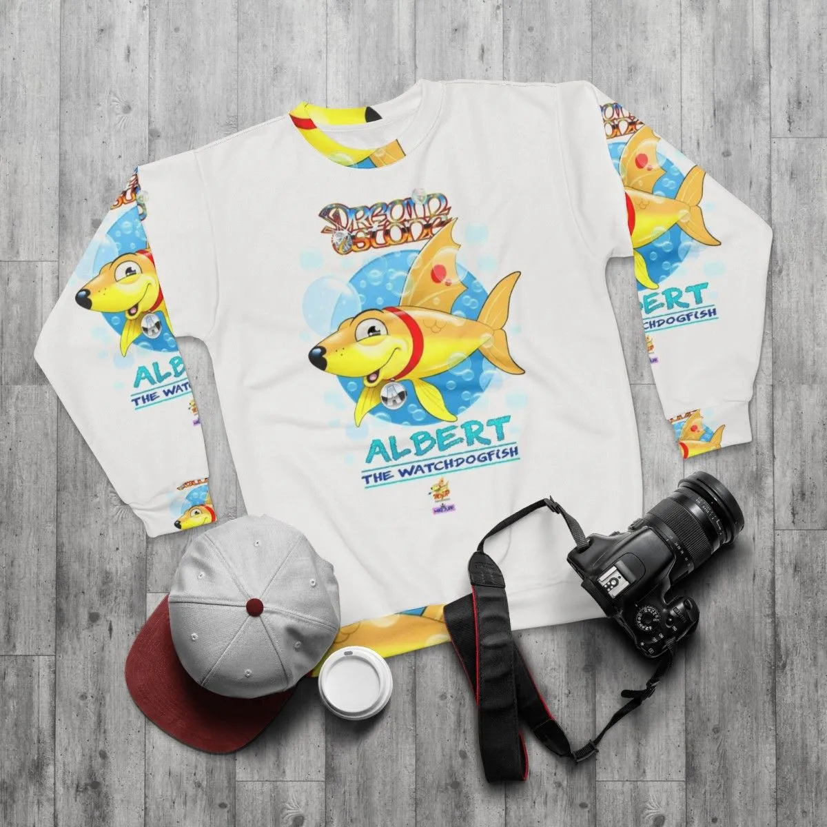 Adorable Watchdog Fish Sweatshirt - Cartoon Aquatic Guardian