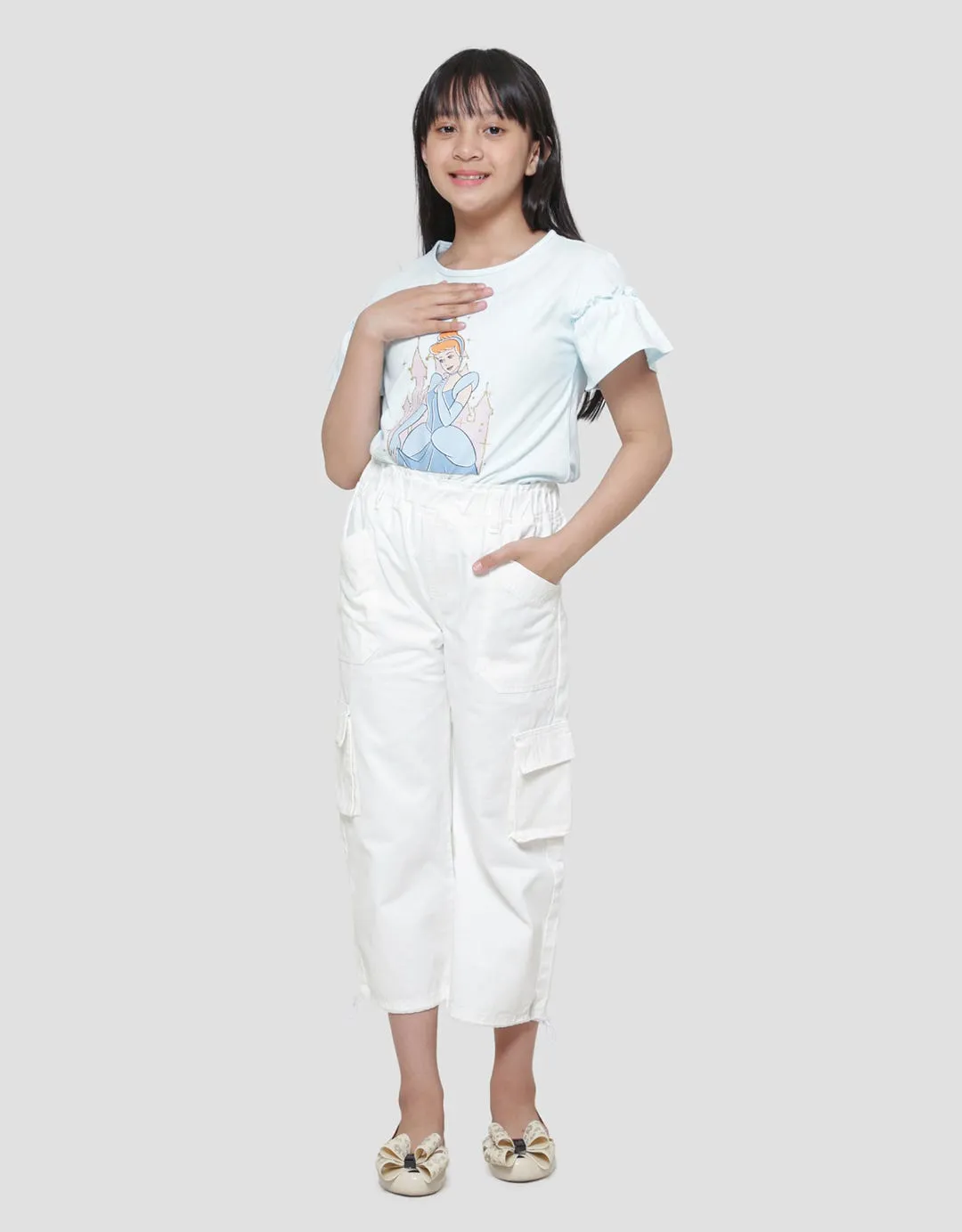 Aero Woven Kargo Stopper Kaki Celana Panjang Anak Perempuan