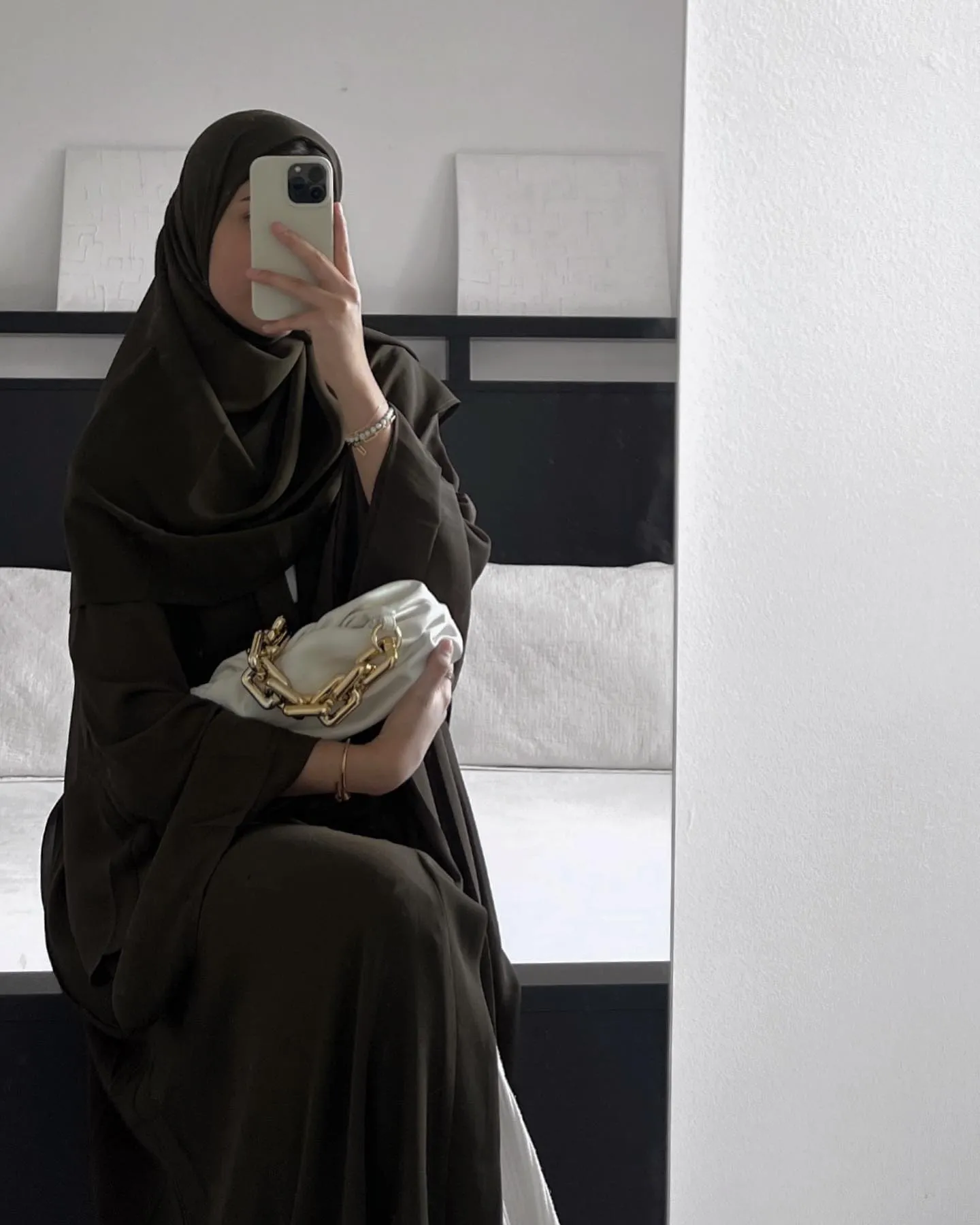 Aisha Abaya with Hijab - Khaki