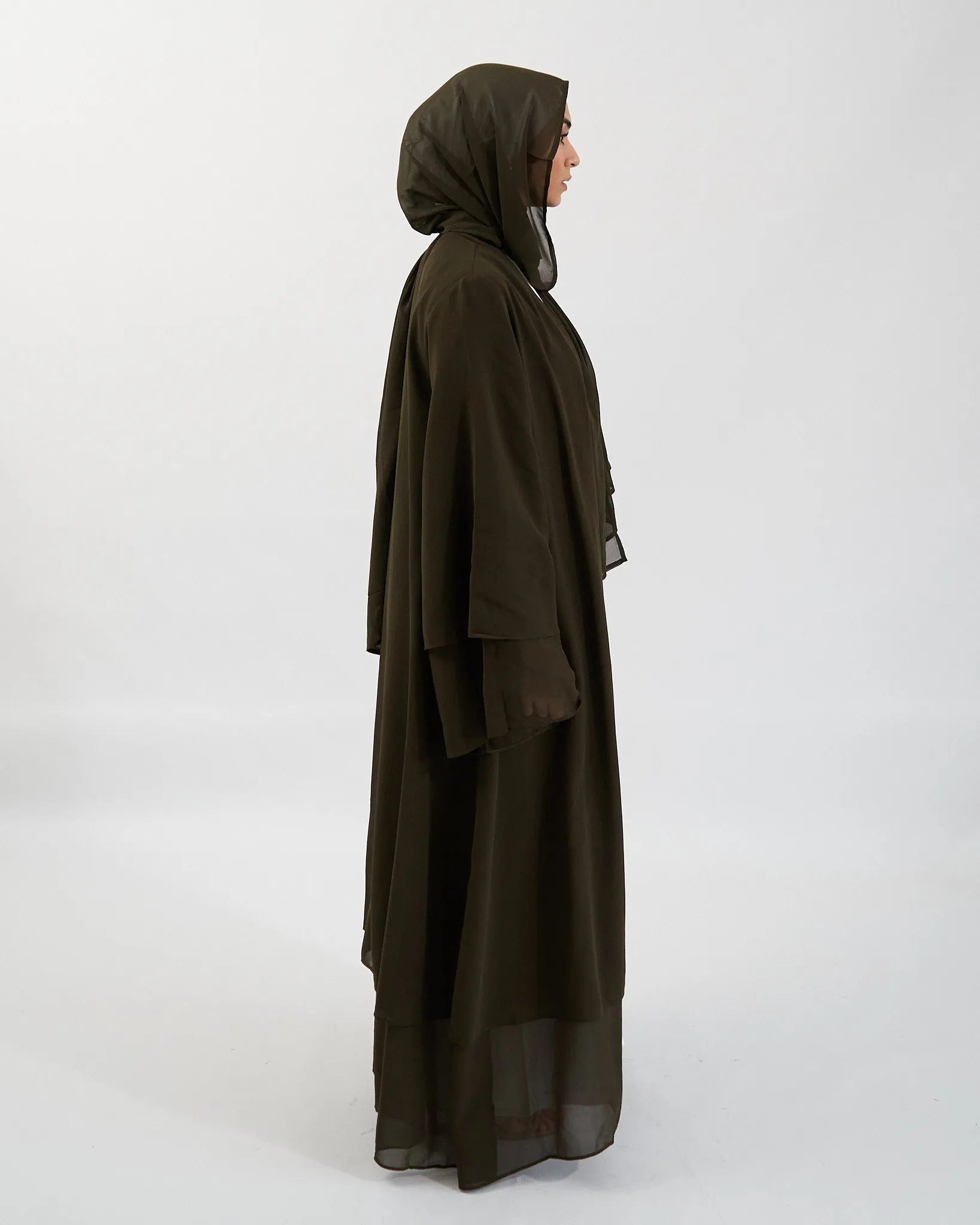 Aisha Abaya with Hijab - Khaki