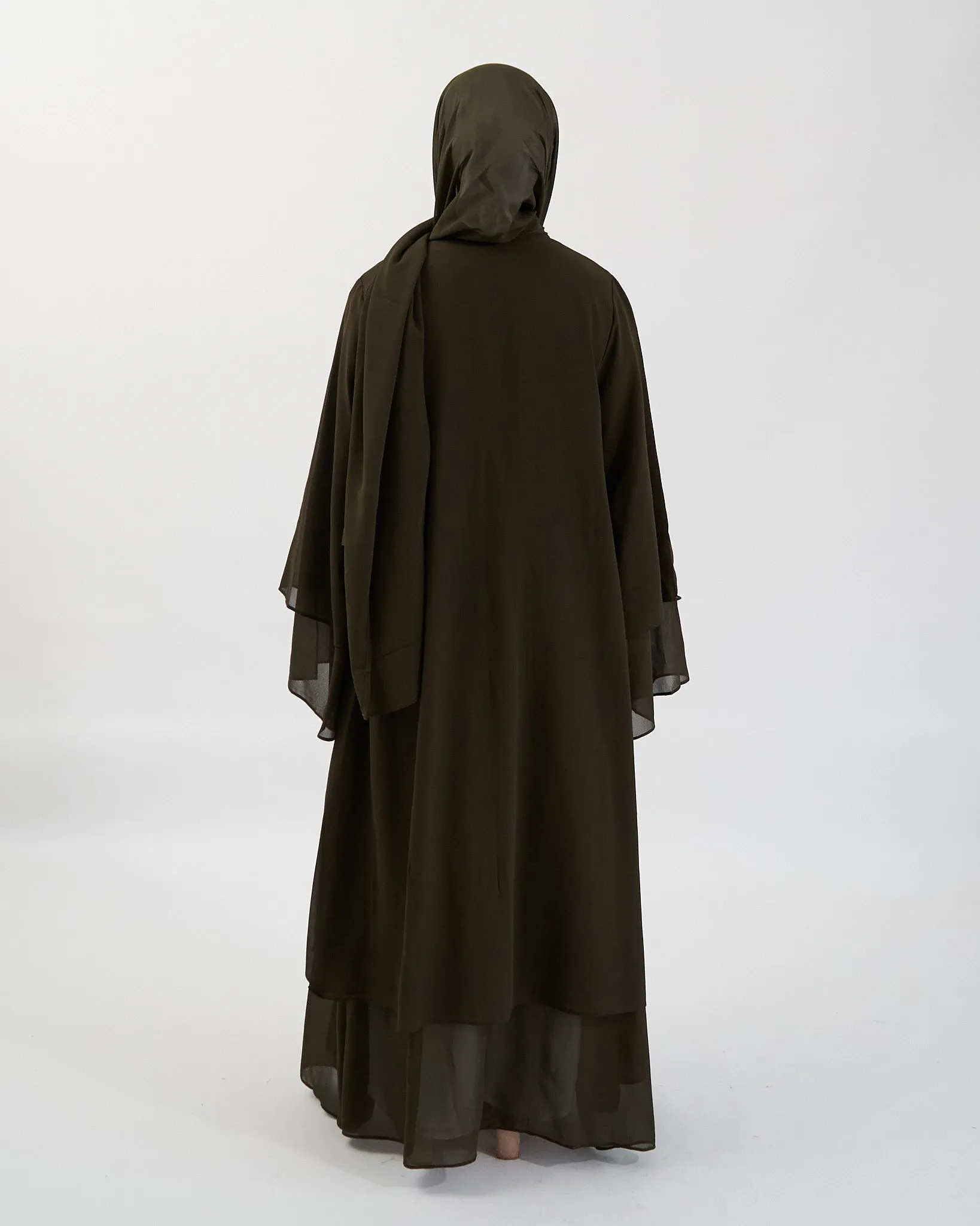 Aisha Abaya with Hijab - Khaki