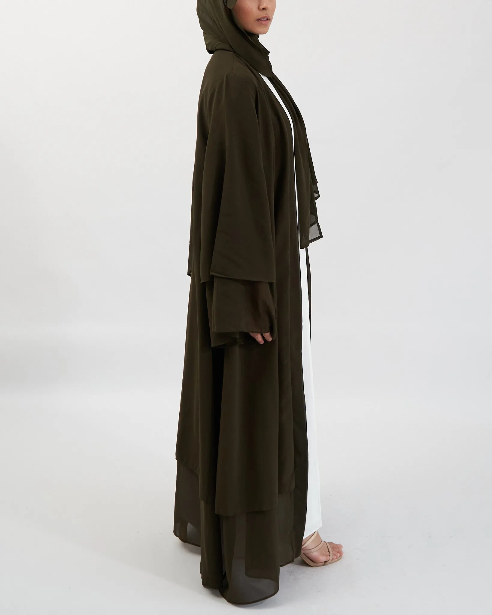 Aisha Abaya with Hijab - Khaki