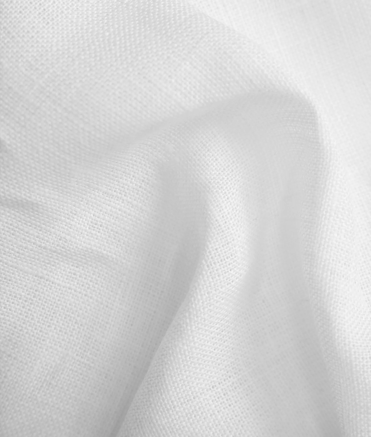 Albini White 100% Linen Plain Tailored Shirt