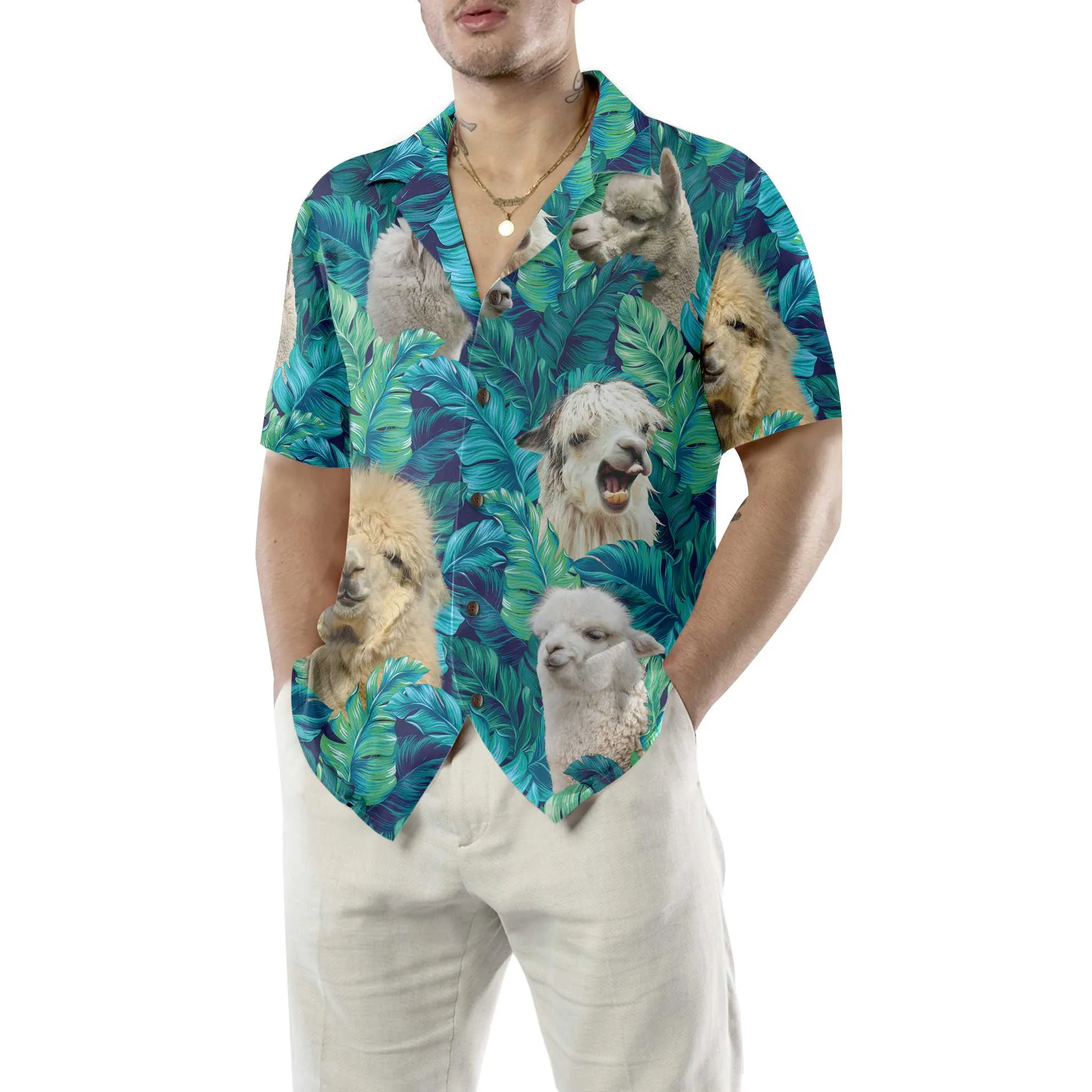 Alpaca Lover V2 Hawaiian Shirt, Funny Alpaca Shirt For Men & Women
