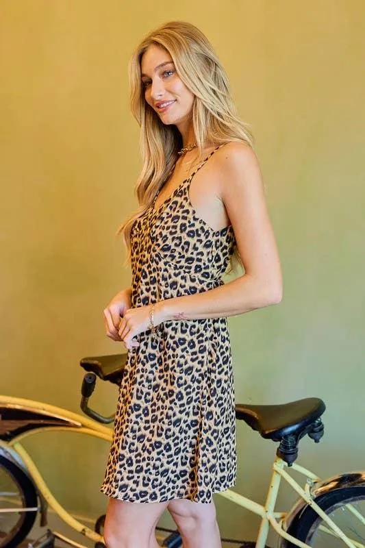 Animal Printed Slip Dress