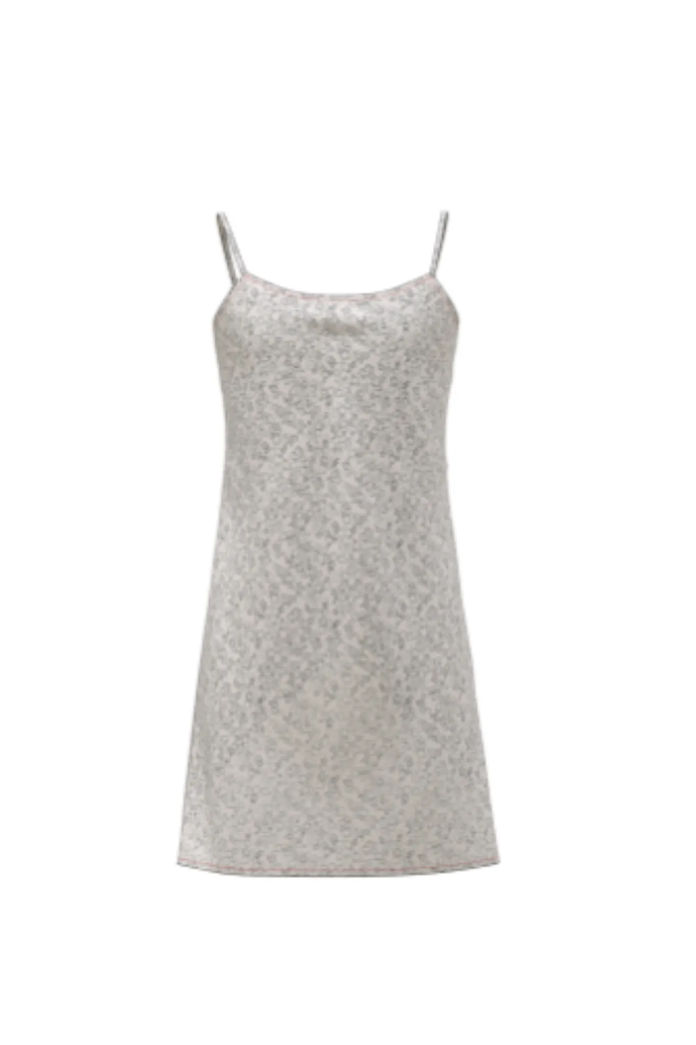 Ariella Slip Dress - White Ditsy