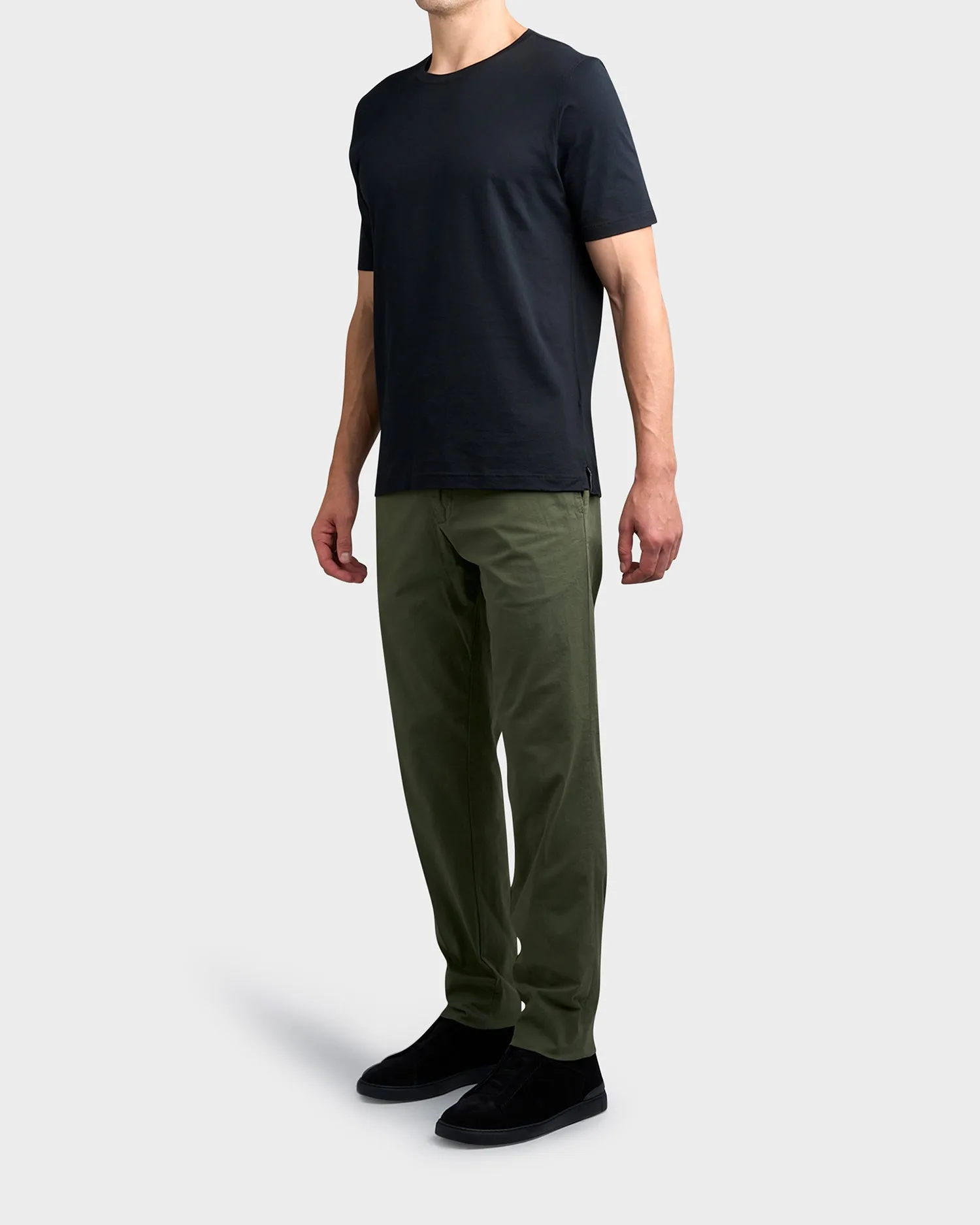 Army Green Cotton Chinos