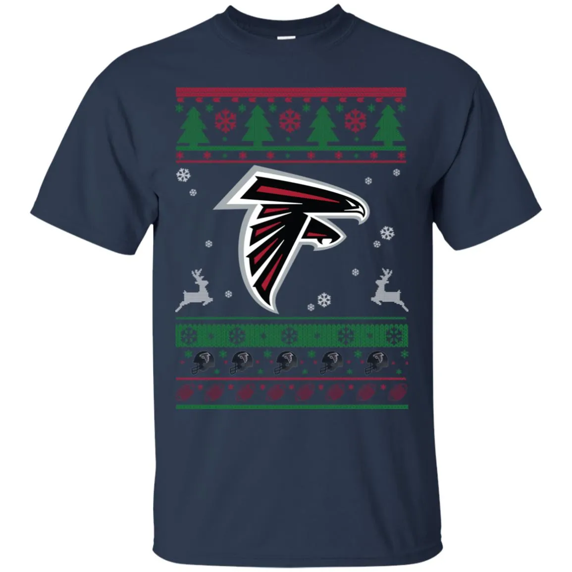 Atlanta Falcons Logo Football Teams Ugly Christmas Sweater Men T-Shirt