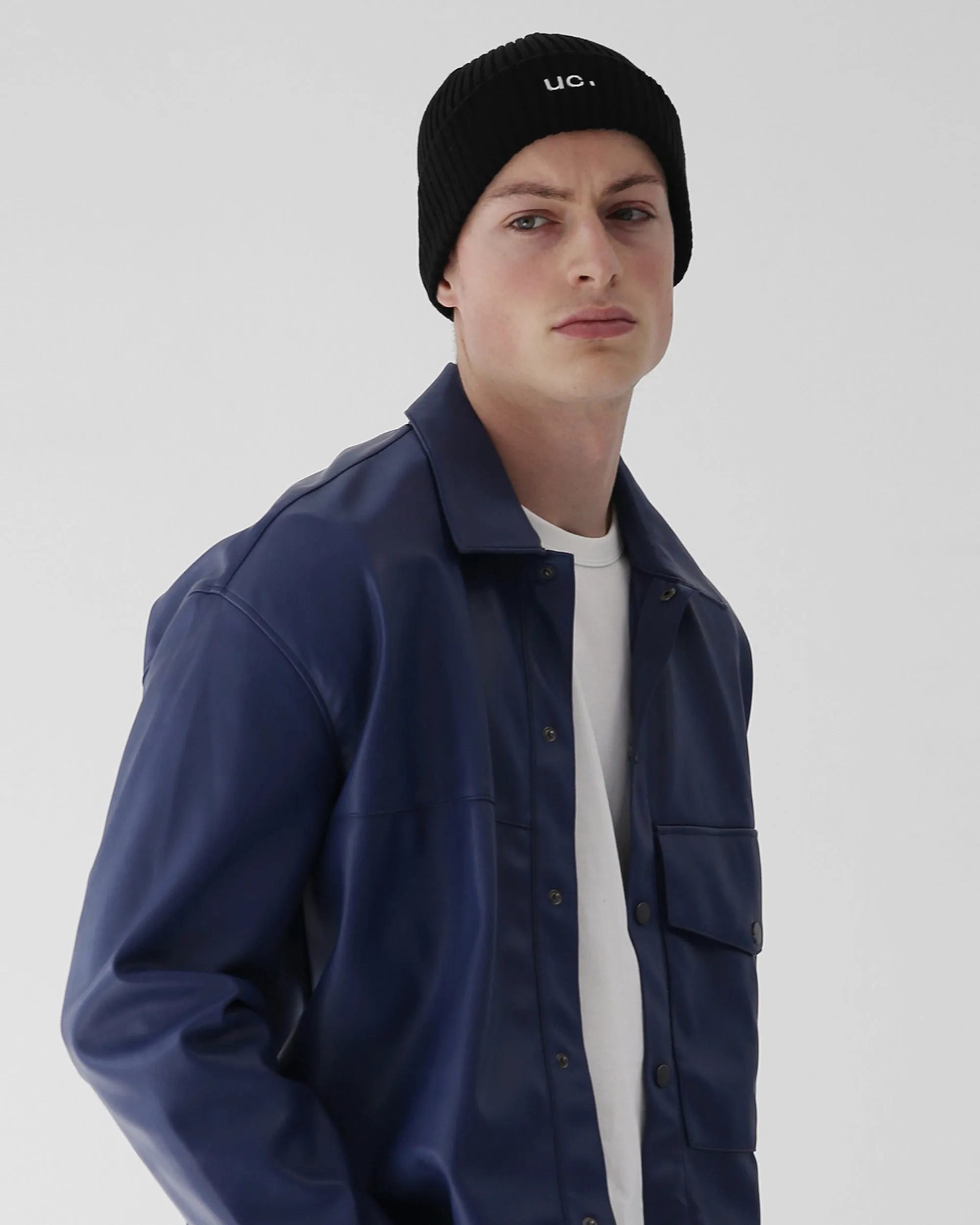 BEANIE / RIB / LOOSE / UC / BLACK