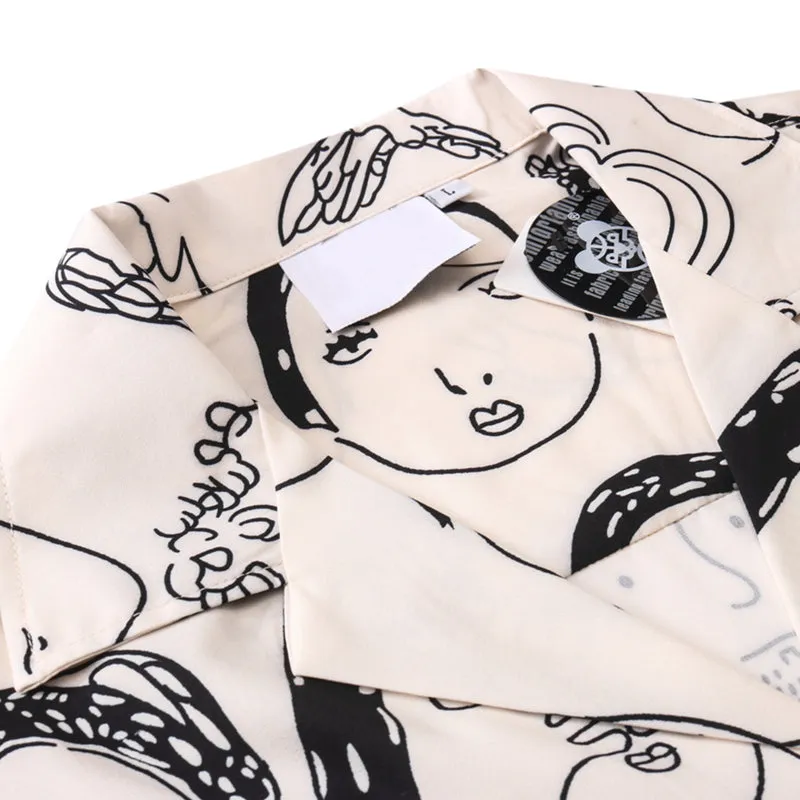 Beige 'Faces' Shirt