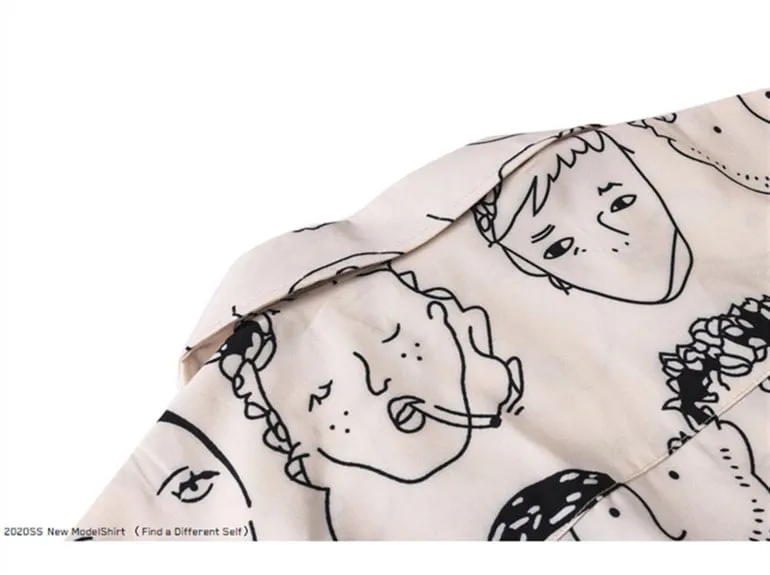 Beige 'Faces' Shirt
