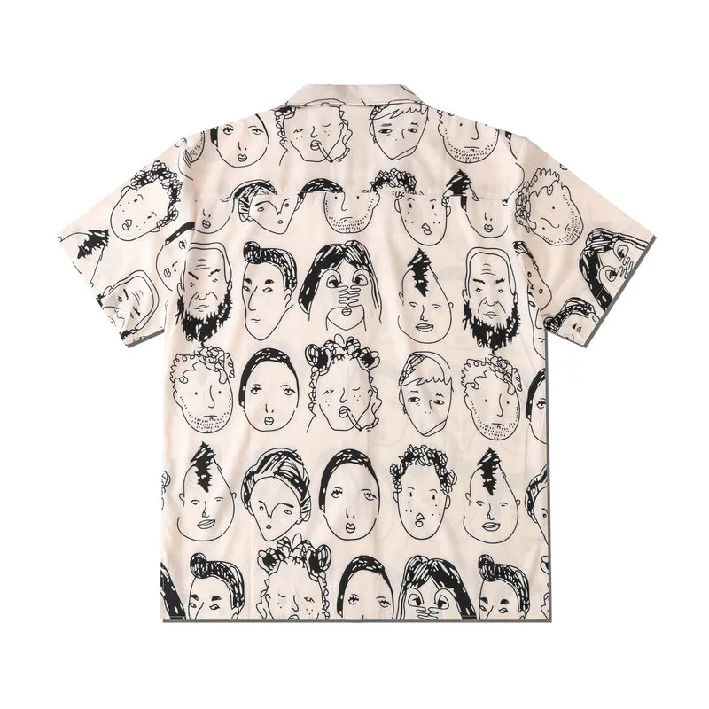 Beige 'Faces' Shirt