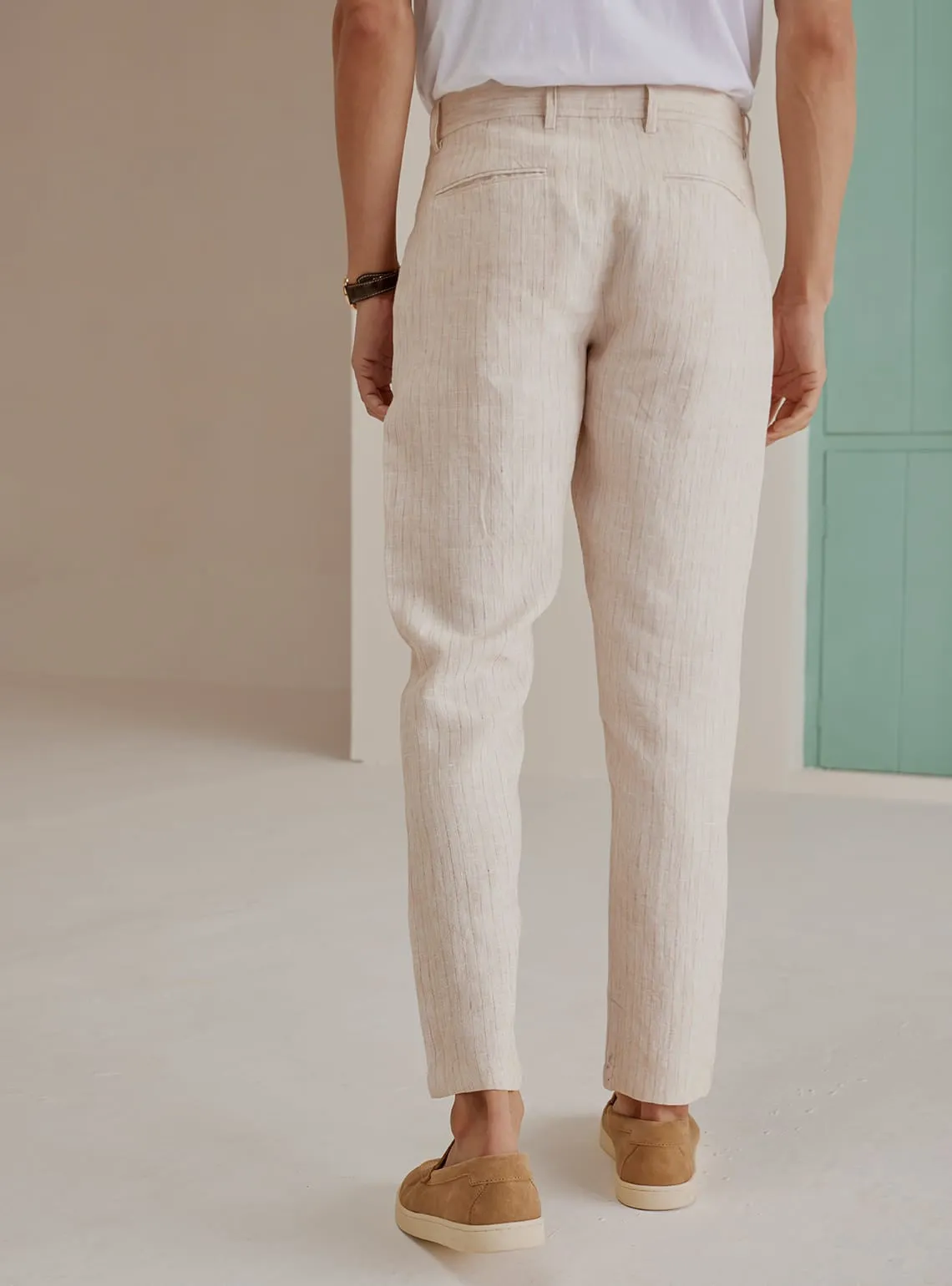Beige Stripe Chino