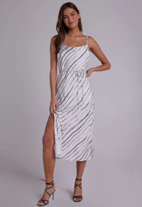 Belted Bias Slip Dress