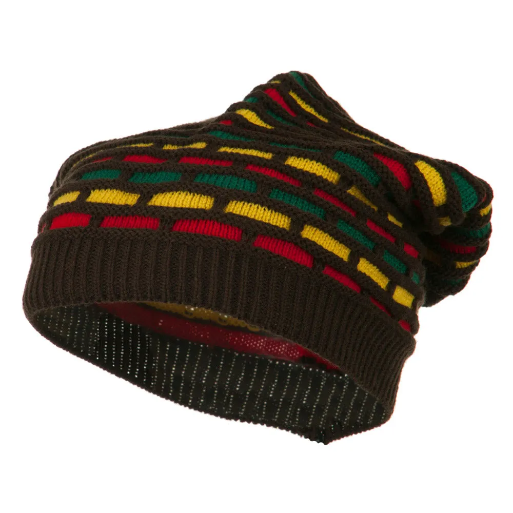 Big Size New Rasta Honey Deep Beanie