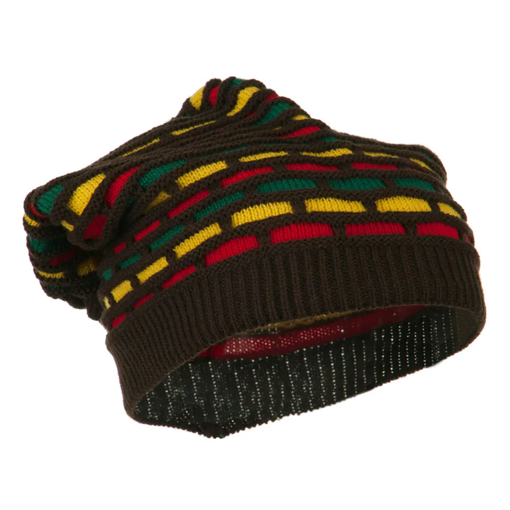 Big Size New Rasta Honey Deep Beanie