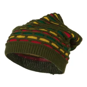 Big Size New Rasta Honey Deep Beanie