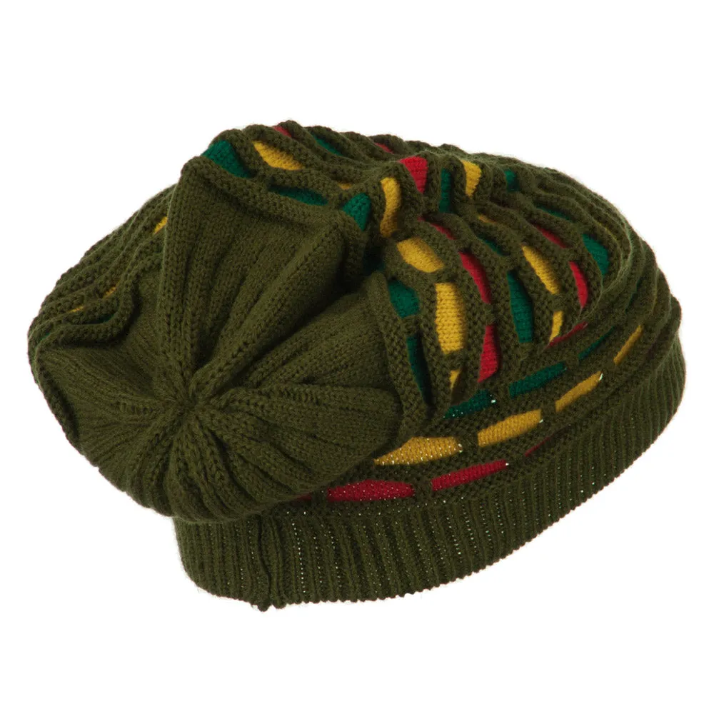 Big Size New Rasta Honey Deep Beanie