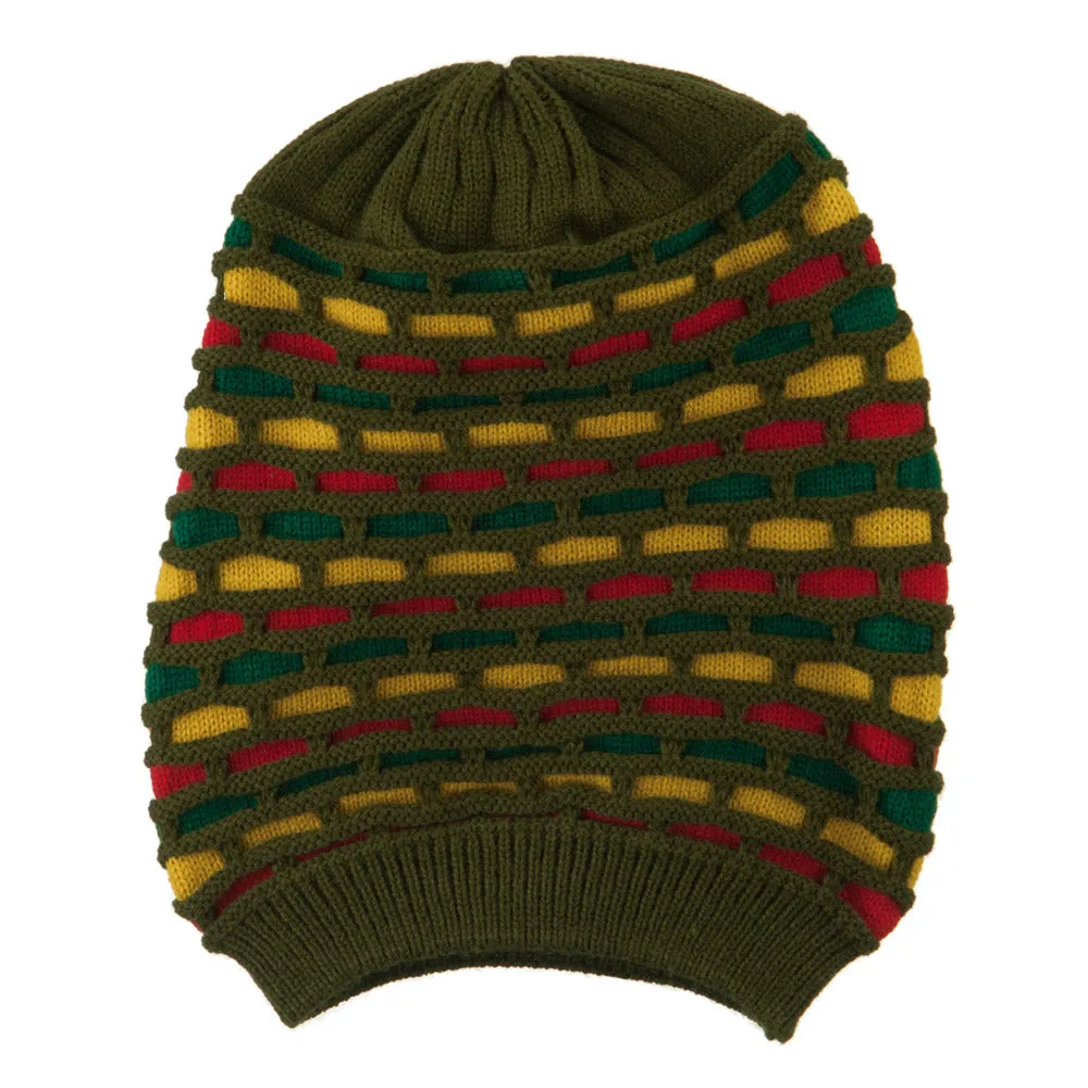 Big Size New Rasta Honey Deep Beanie