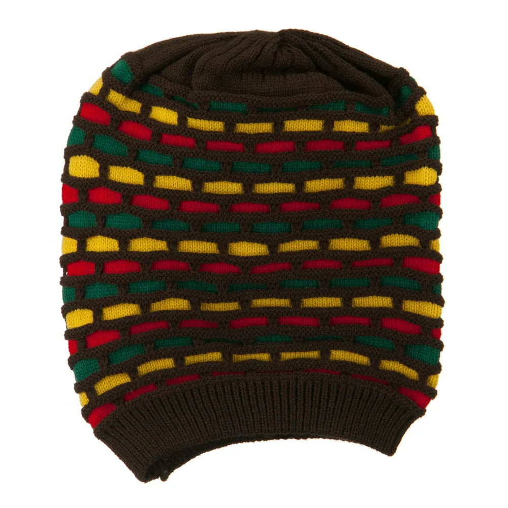Big Size New Rasta Honey Deep Beanie