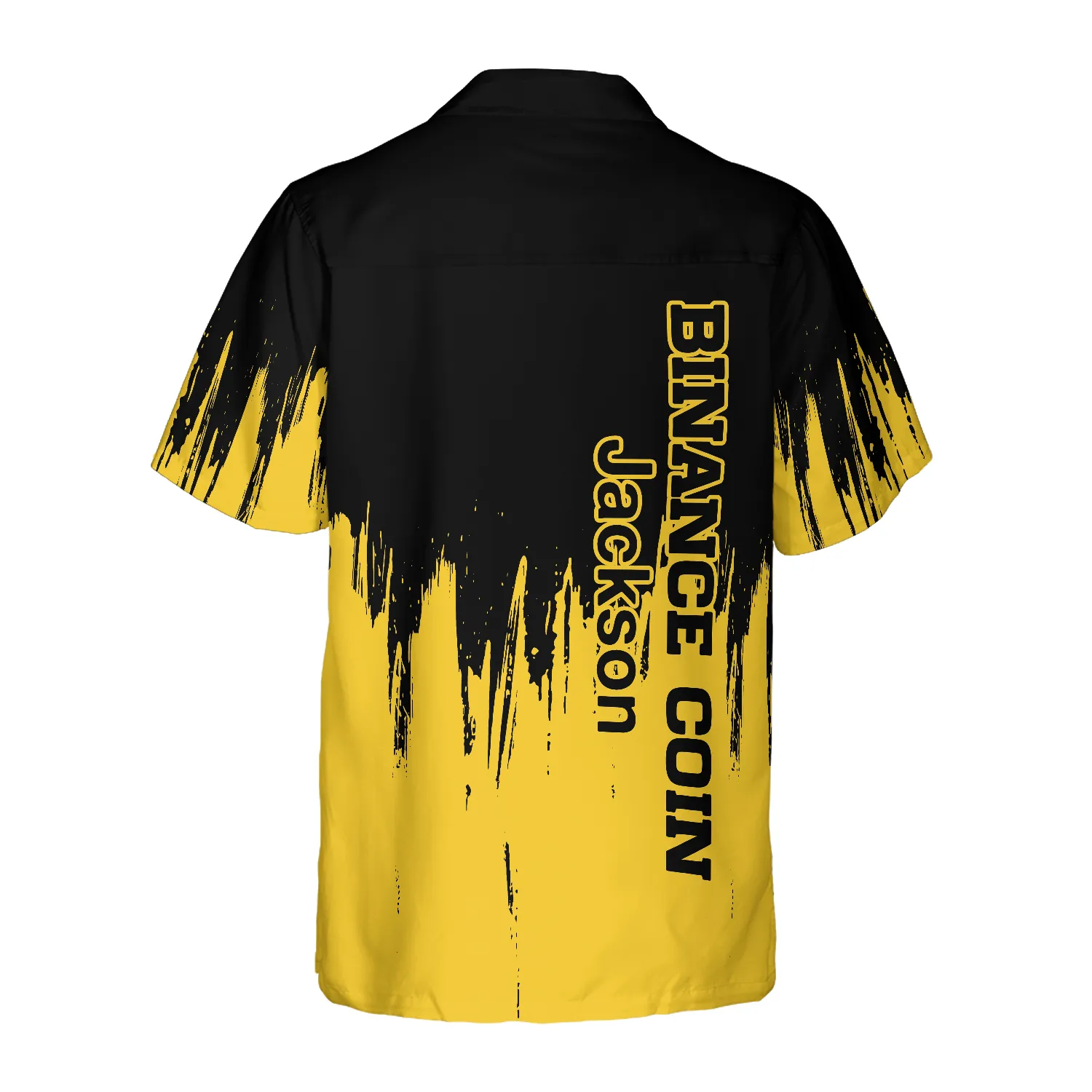 Binance Coin Black And Yellow Custom Hawaiian Shirt