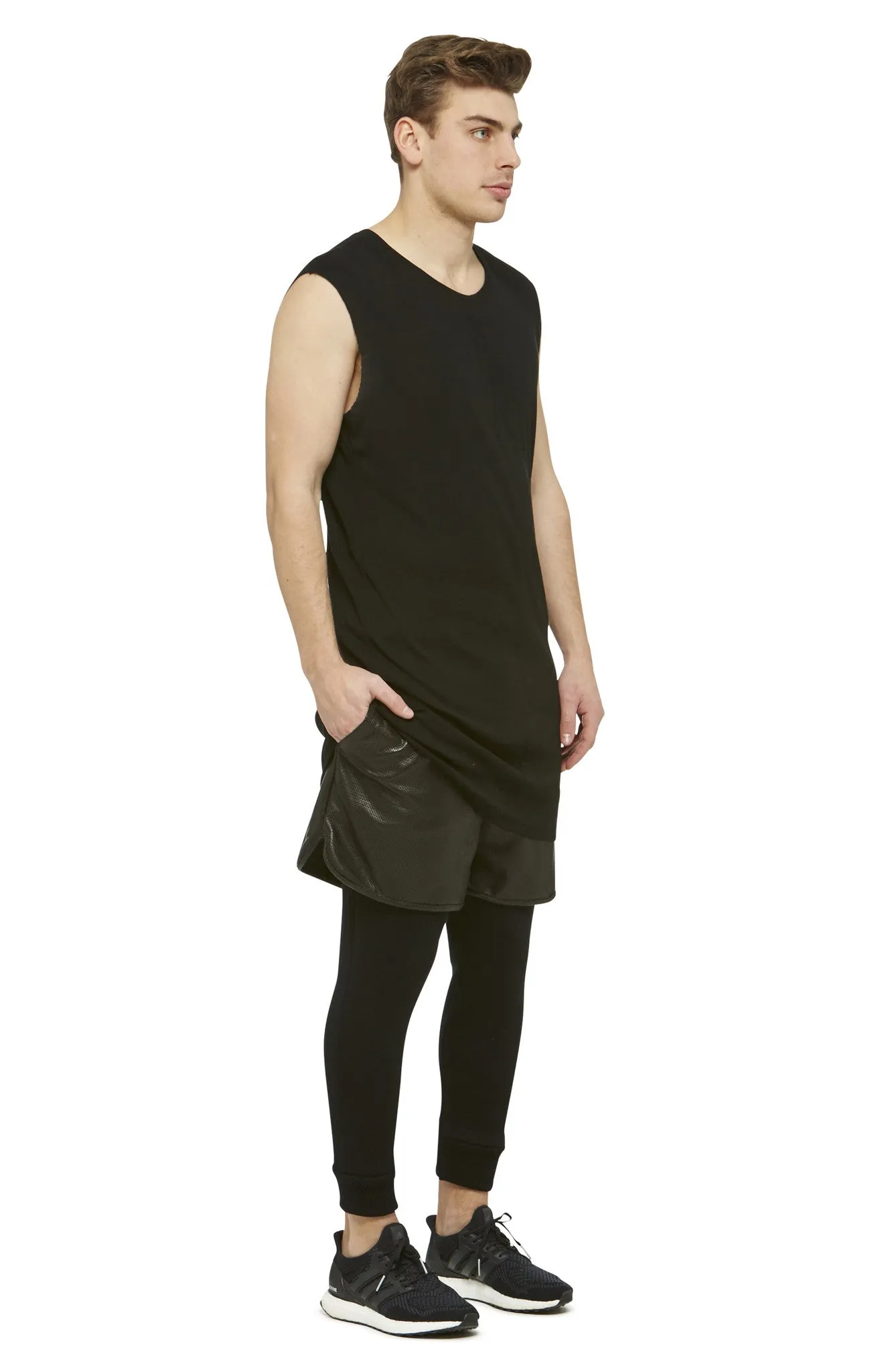 Black Merino Knit Long Johns