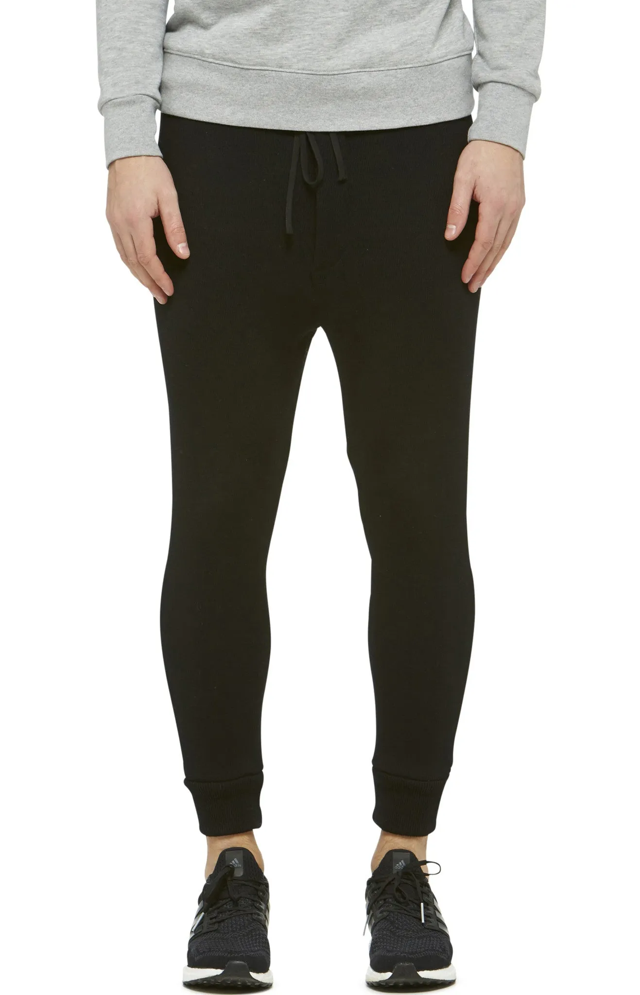 Black Merino Knit Long Johns