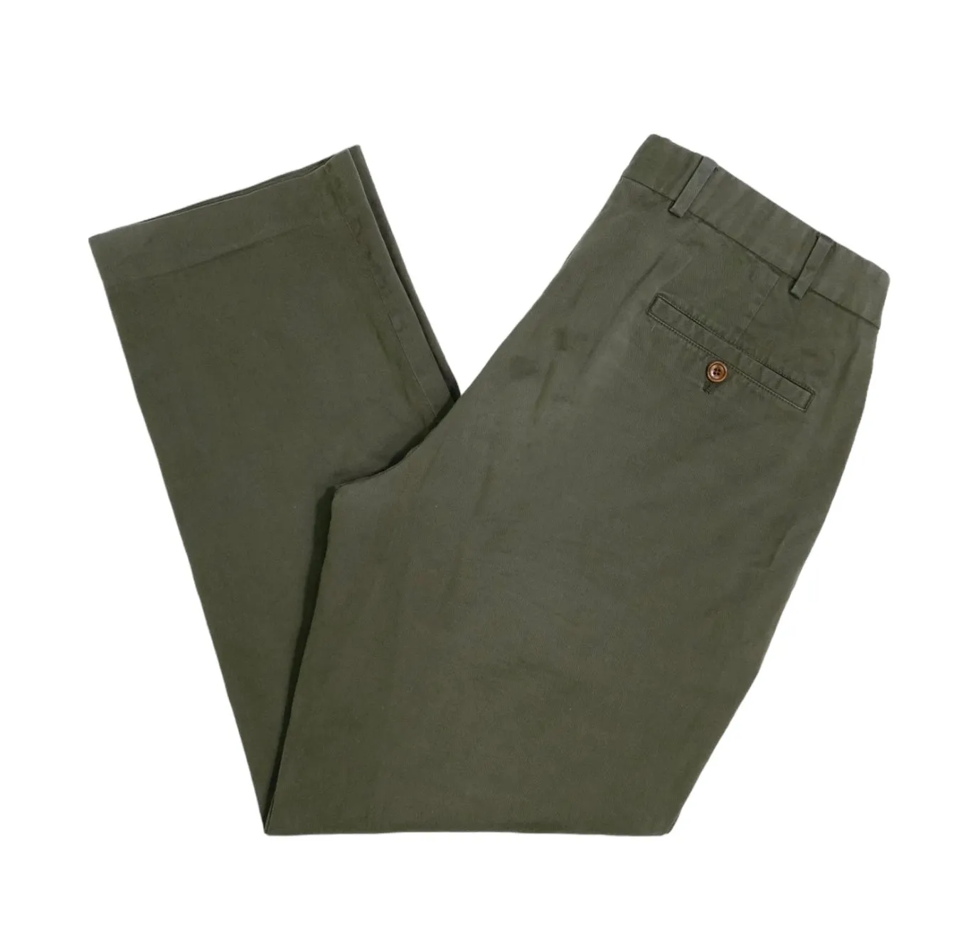 Brooks Brothers - Green Mid-Rise Chinos 32/30