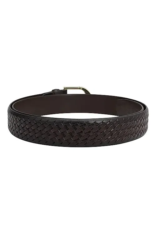 Brown Mat Embossed Men's Belt