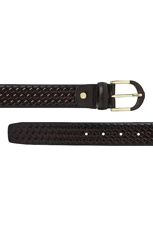 Brown Mat Embossed Men's Belt
