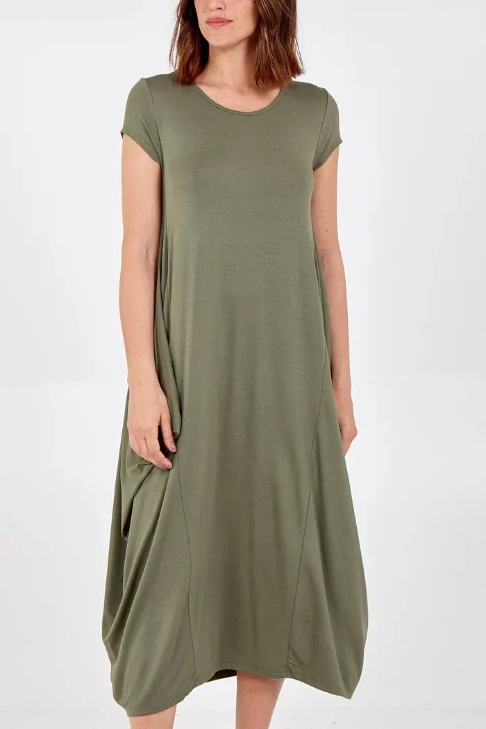 Cap Sleeve Parachute Dress