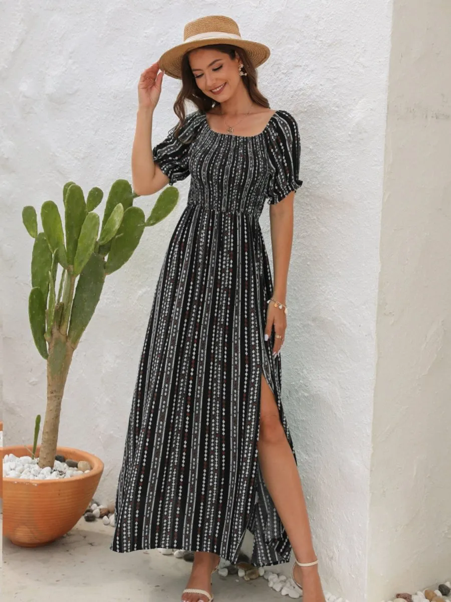 Capturing Time Short Sleeve Maxi Dresses Summer