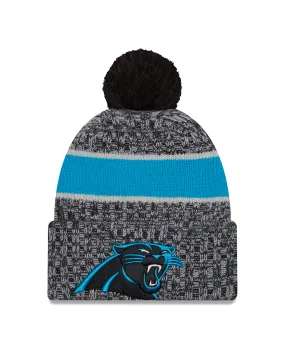 Carolina Panthers New Era 2023 Sideline - Sport Cuffed Pom Knit Hat - Black