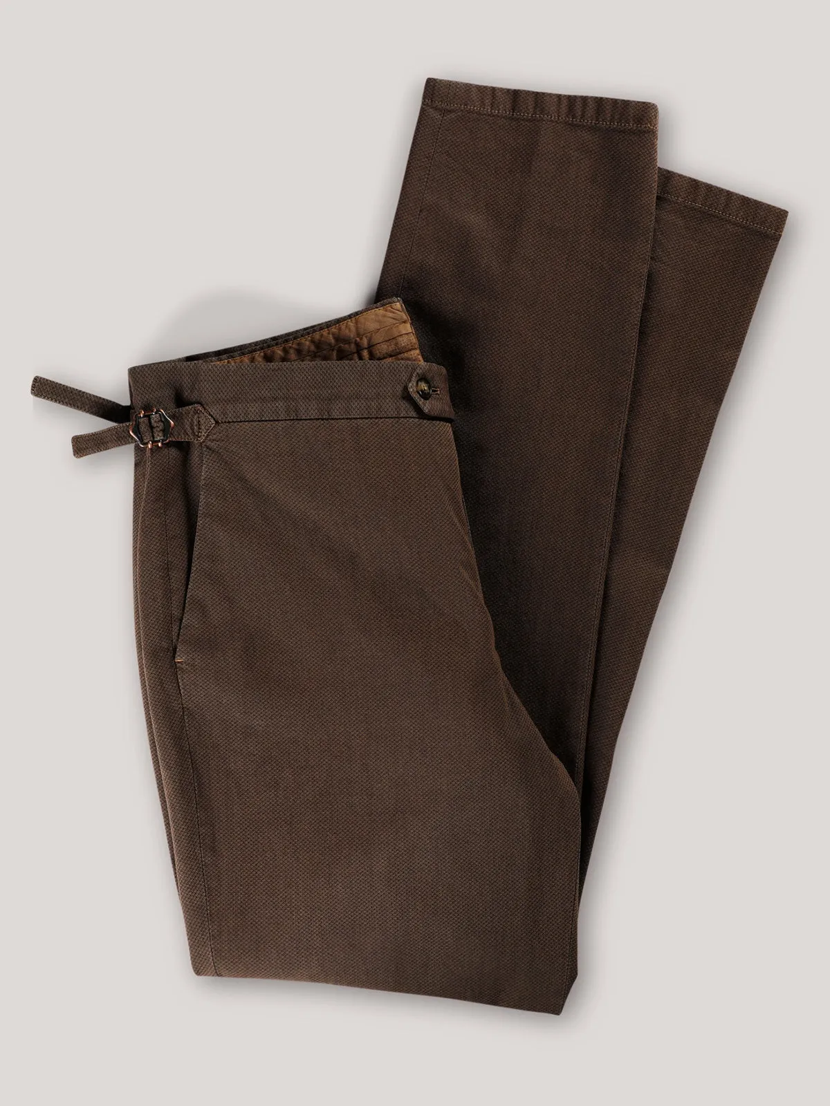 Christian Kimber Italian Melange Chino - Caramel - LUCKY LAST