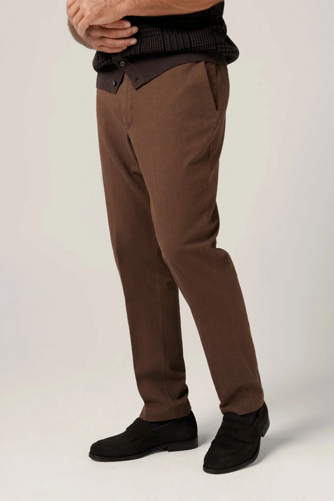 Christian Kimber Italian Melange Chino - Caramel - LUCKY LAST