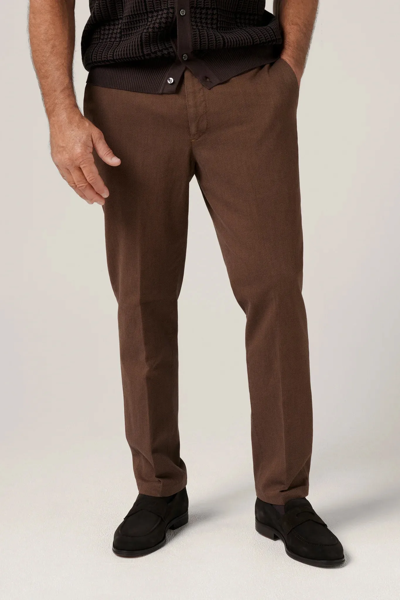 Christian Kimber Italian Melange Chino - Caramel - LUCKY LAST