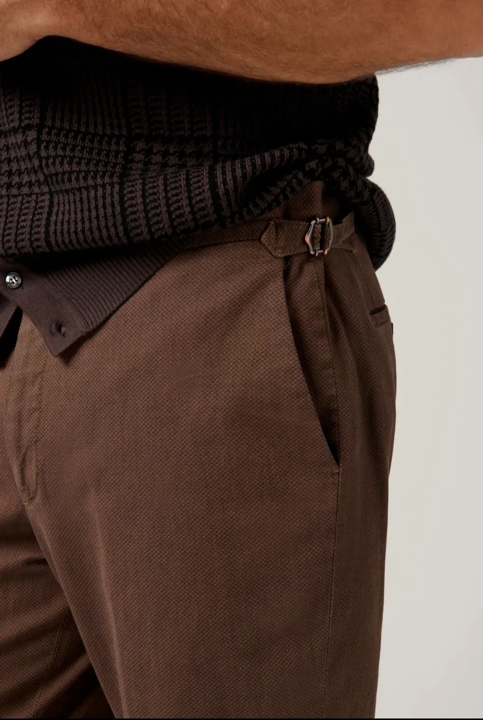 Christian Kimber Italian Melange Chino - Caramel - LUCKY LAST