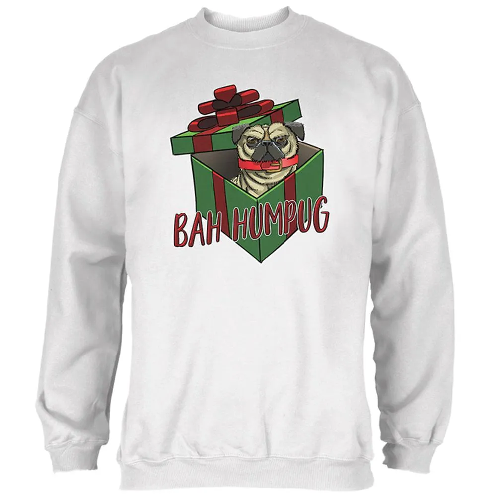 Christmas Bah Humpug Grumpy Scrooge Pug Gift Mens Sweatshirt