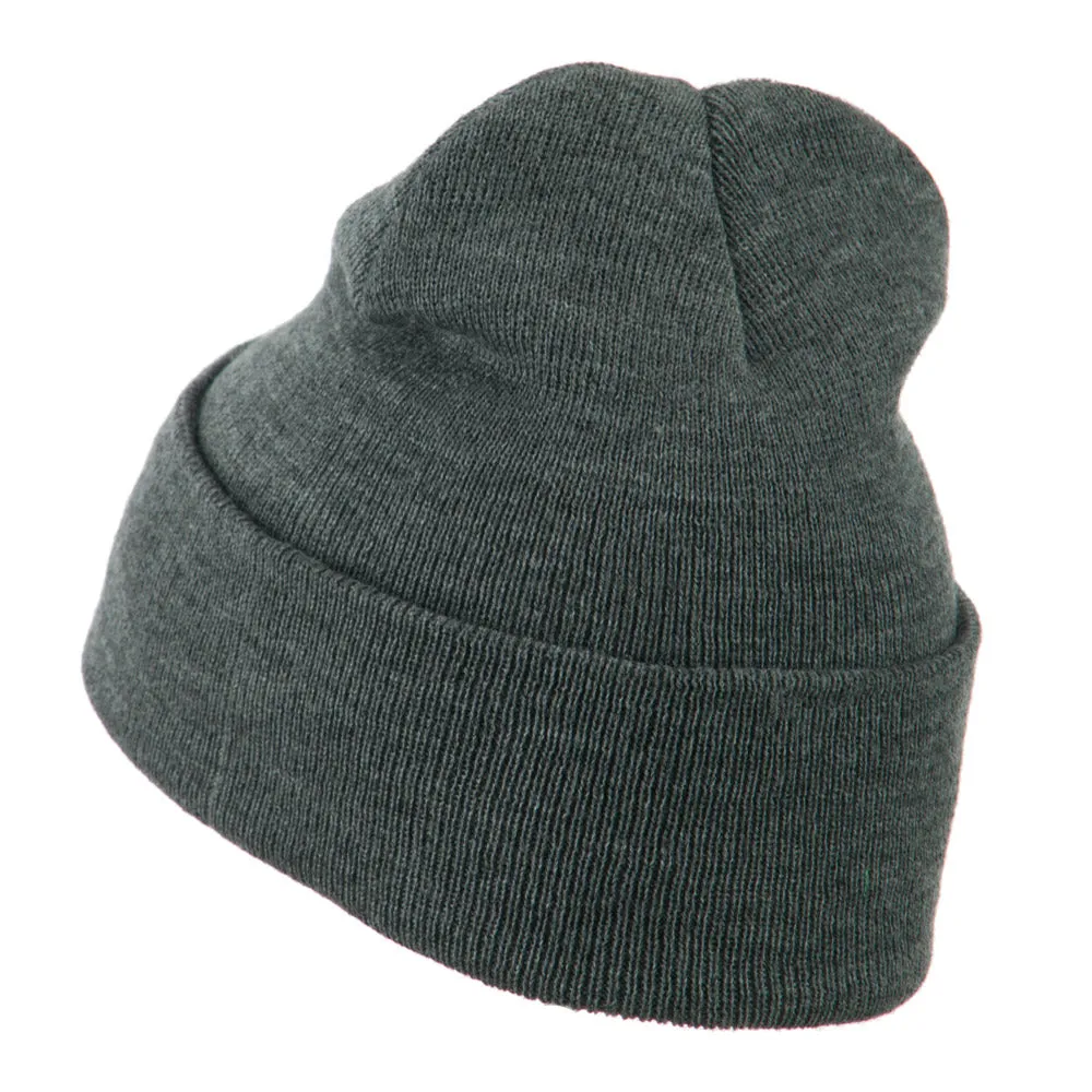 Christmas Poinsettia Flower Embroidered Long Beanie