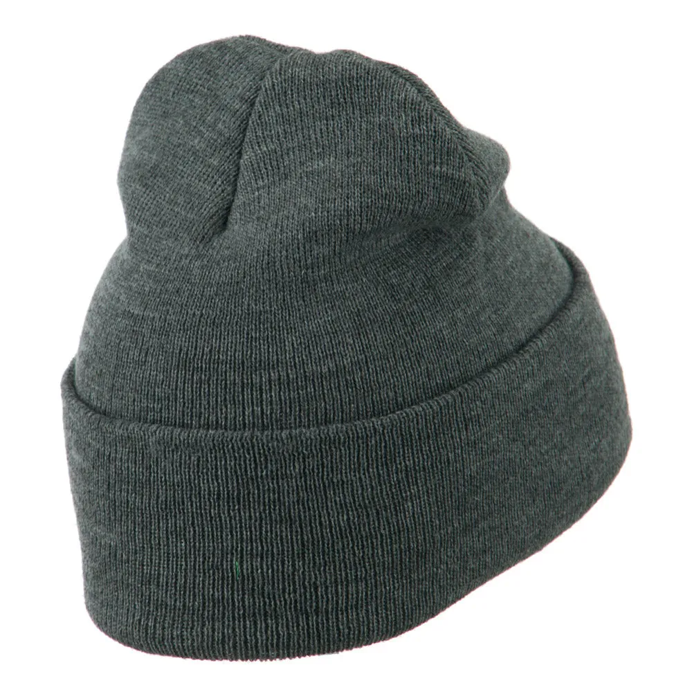 Christmas Poinsettia Flower Embroidered Long Beanie