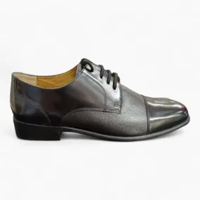 Classic Black Leather Lace-Up Men's Shoe - Rombah Wallace Farnham