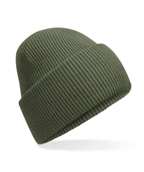 Classic engineered deep-cuffed beanie | Olive Green