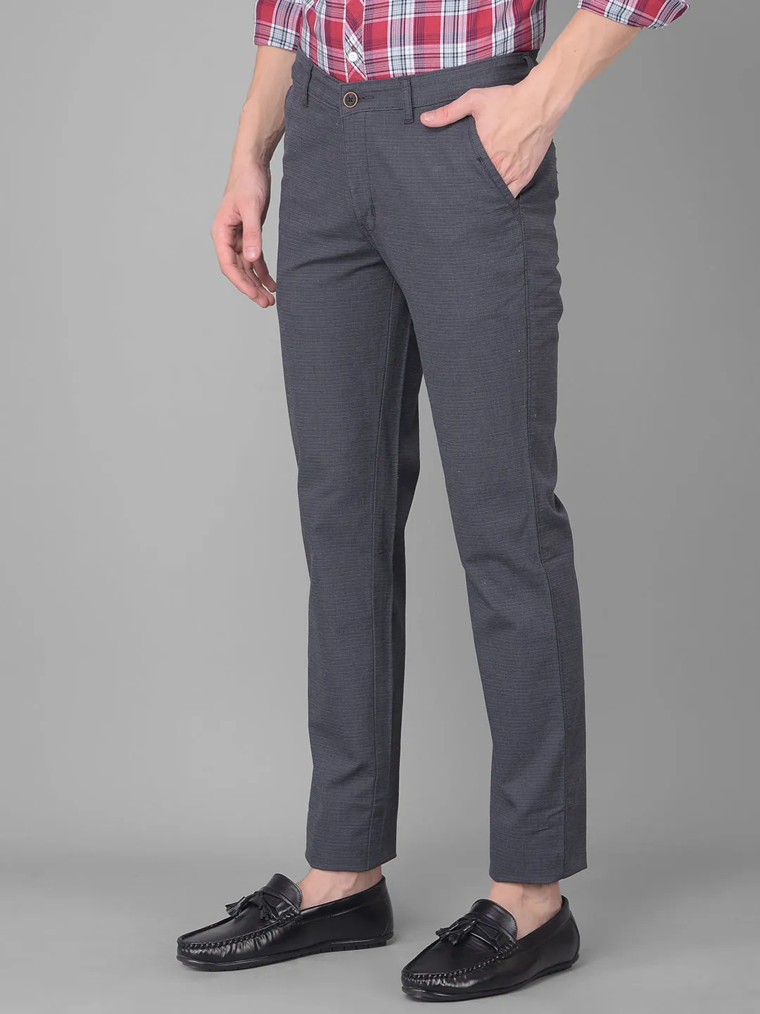 COBB DARK GREY SLIM FIT PREMIUM CHINOS